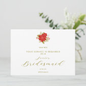Carte Poinsettias Will You Be My Junior Bridesmaid  (Debout devant)