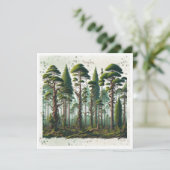 Carte Point de vue sur la forêt des arbres (Debout devant)