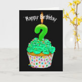 Carte point d'interrogation de la bougie d'anniversaire (Fleur jaune)
