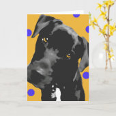 Carte Point Polka (Fleur jaune)