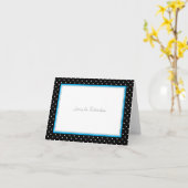 Carte Point Polka simple (Fleur jaune)