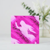 Carte pointant rose mermaid (Debout devant)