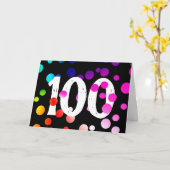 Carte Points arc-en-ciel 100e anniversaire en noir (Fleur jaune)