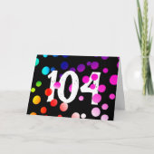 Carte Points arc-en-ciel 104e anniversaire en noir (Devant)