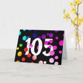 Carte Points arc-en-ciel 105e anniversaire en noir (Fleur jaune)