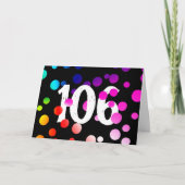 Carte Points arc-en-ciel 106e anniversaire en noir (Devant)