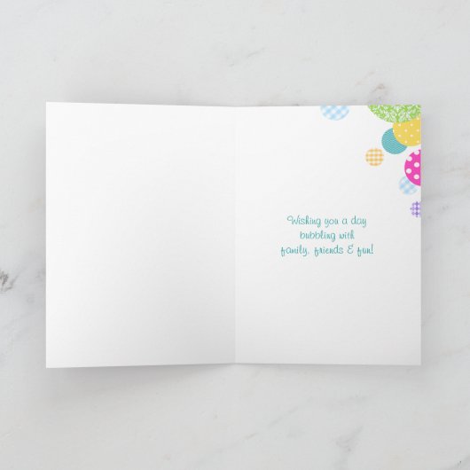 Carte Points colorés Joyeux Anniversaire Fille Step (Intérieur)