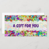 Carte Points colorés Spirales Peinture à la main 2 (Devant / Derrière)