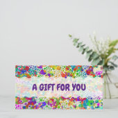 Carte Points colorés Spirales Peinture à la main 2 (Debout devant)