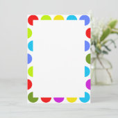 Carte Points colorés sur fond blanc (Debout devant)