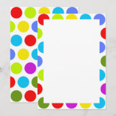 Carte Points colorés sur fond blanc (Devant / Derrière)