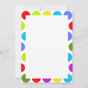 Carte Points colorés sur fond blanc