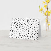 Carte Points dalmatiens, Points dalmatiens, Noir et Blan (Fleur jaune)