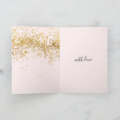 Carte Points de Confetti en or rose pâle Anniversaire (Intérieur)