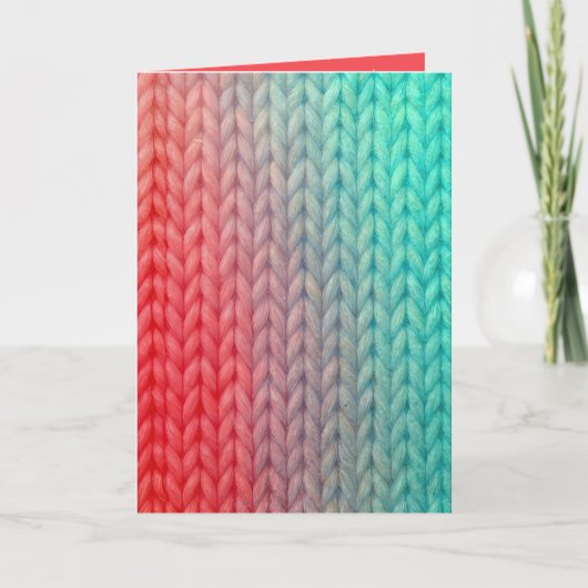 Carte Points de tricot d'anniversaire (Devant)