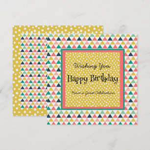 Carte Points dorés oranges Turquoises d'aujourd'hui