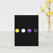 Carte Points Drapeau non binaire subtil Enby Pride Trans (Fleur jaune)