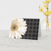 Carte Points noirs à fleurs blanches (Fleur jaune)