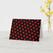 Carte Points noirs et rouges (Fleur jaune)