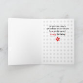 Carte Points noirs et rouges simples d'anniversaire (Intérieur)