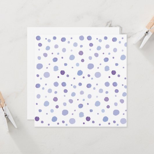 Carte points peints à la main (Devant/Arrière en situation)