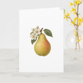 Carte Poire et Fleurs Blanches (Fleur jaune)