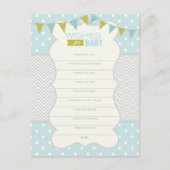 Carte Pois bleue verte Wives for Baby Card (Devant)