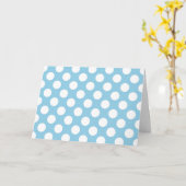 Carte Pois Bleus, Motif Pointe Polka, Points, Pointe (Fleur jaune)