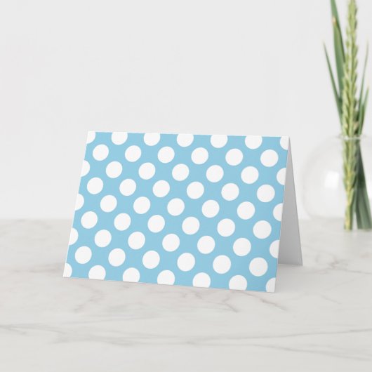 Carte Pois Bleus, Motif Pointe Polka, Points, Pointe (Devant)