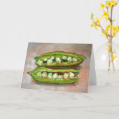 Carte Pois dans une cosse (Fleur jaune)