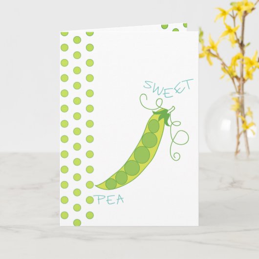 Carte Pois doux (Fleur jaune)