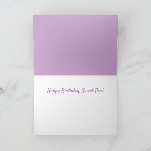 Carte Pois Doux Et Chutes De Pluie Anniversaire (Intérieur)