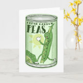 Carte Pois en conserve Tin de pois (Fleur jaune)