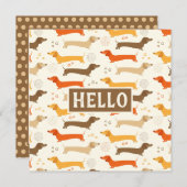 Carte Pois et Dachshund (Devant / Derrière)