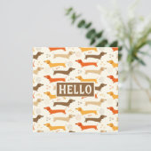 Carte Pois et Dachshund (Debout devant)