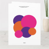 Carte Pois orange, violet et rose chaud (Dos)