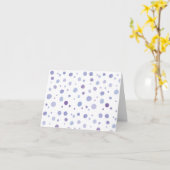 Carte pois peints à la main (Fleur jaune)