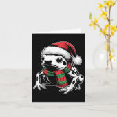 Carte Poison Dart Frog Xmas Santa Hat Écharpe Noël Co (Fleur jaune)