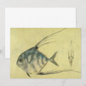 Carte Poisson Alectis indicus, Carangue à trois épines v (Devant / Derrière)