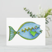 Carte Poisson Bleu (Debout devant)