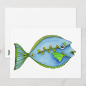 Carte Poisson Bleu (Devant / Derrière)