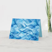 Carte Poisson Bleu Fluide Abstrait Harmonieux (Devant)