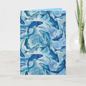 Carte Poisson Bleu Mystique Flowing Harmony (Devant)