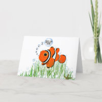 Poisson clown dans les algues pour 2e anniversaire