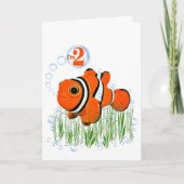 Carte Poisson clown pour 2e anniversaire (Devant)