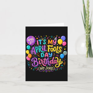 Carte Poisson d'avril Anniversaire Drôle Né le 1er avril