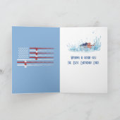 Carte Poisson de drapeau américain d'anniversaire (Intérieur)