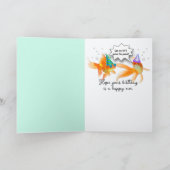 Carte Poisson d'or dans un bol de punch d'anniversaire (Intérieur)