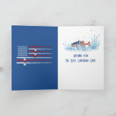 Carte Poisson drapeau américain d'anniversaire (Intérieur)