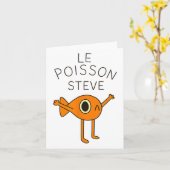 Carte Poisson Drôle Le Poisson Steve Pour Enfants Femmes (Fleur jaune)